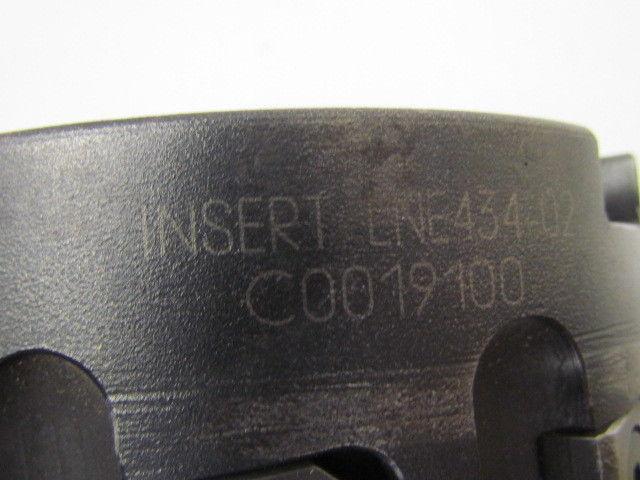 Ingersoll Rand 4" Indexable Face Mill Ten LNE434-02 Inserts 1 1/2" Arbor (07)