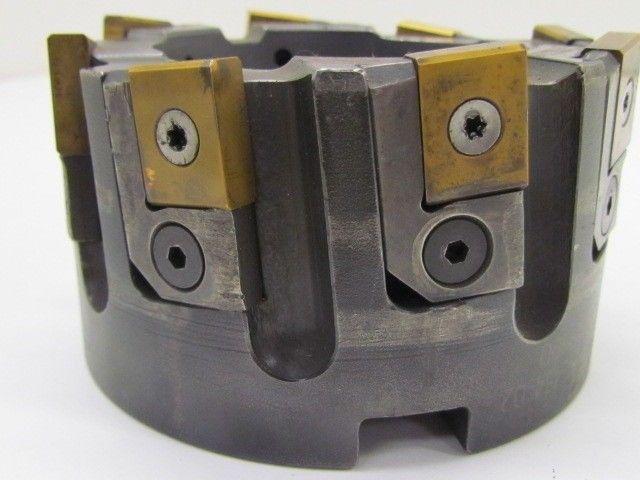 Ingersoll Rand 4" Indexable Face Mill Ten LNE434-02 Inserts 1 1/2" Arbor (07)