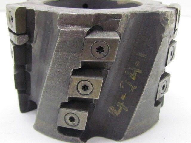4" dia Indexable Face Mill 10 Degree 18 Inserts 1 1/2" Arbor End Cutter Milling