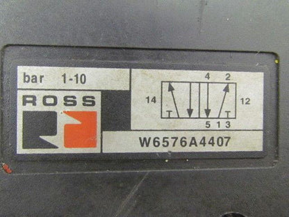 Ross W6576A4407 Pneumatic Solenoid Valve 24 VDC No. Manifold
