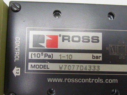 Ross W7077D4333 Pneumatic Valve 120/60 Solenoid NEW