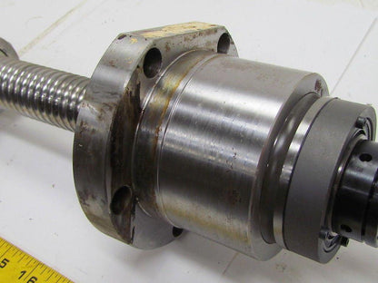 Ball Screw Assy 1 1/2" dia 1/4" Pitch 7 1/2" Travel 21 1/4" OAL From CNC Lathe