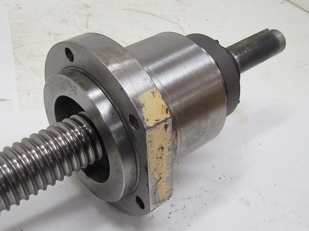 Ball Screw Assy 1 1/2" dia 1/4" Pitch 7 1/2" Travel 21 1/4" OAL From CNC Lathe