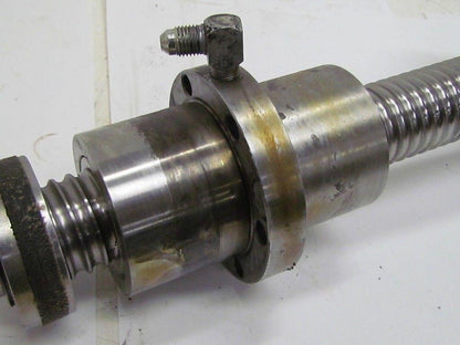 Ball Screw Assy 1 1/2" dia 1/4" Pitch 7 1/2" Travel 21 1/4" OAL From CNC Lathe