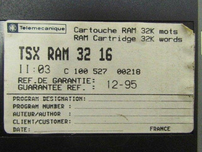 AEG Schneider Telemecanique TSX RAM 32 16 TSXRAM3216 Ram Cartridge 32k Words