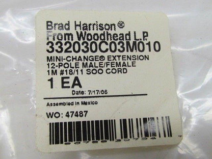Daniel Woodhead Brad Harrison 332030C03M010 Mini Change Extension 12-Pole M/F