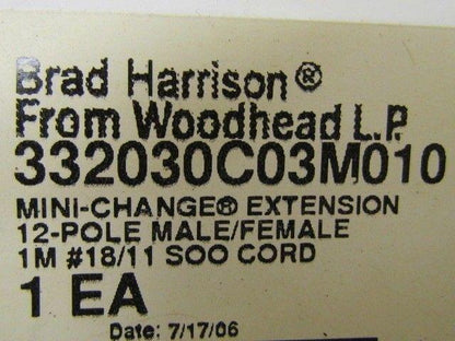Daniel Woodhead Brad Harrison 332030C03M010 Mini Change Extension 12-Pole M/F