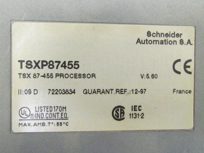 AEG Schneider TSXP87455 TSX-P87-455 Telemecanique Processor TSX 87-455 TSX 87 40