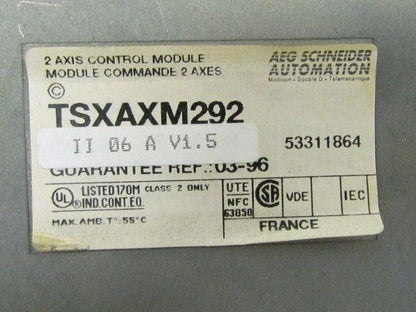 AEG Schneider Telemecanique TSXAXM292 TSX-AXM-292 2 Axis Control Module