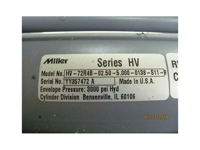 Miller Cylinder HV72-R4B 2.50 Bore 5" Stroke NEW