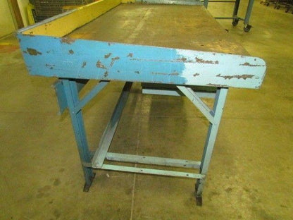 Vintage Industrial Steel Workbench 36x72" Butcher Block 2 1/2" Thick 5 Drawers