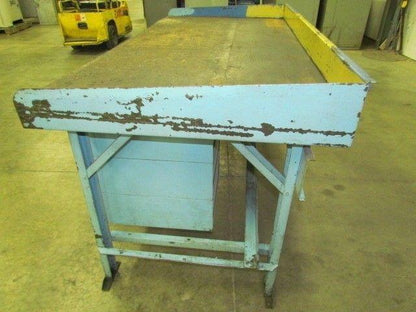 Vintage Industrial Steel Workbench 36x72" Butcher Block 2 1/2" Thick 5 Drawers
