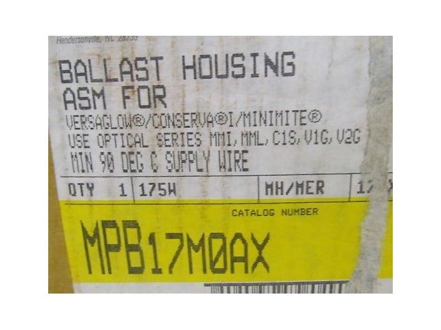 GE Lighting Systems MPB17MOAX Multivolt Ballast Housing