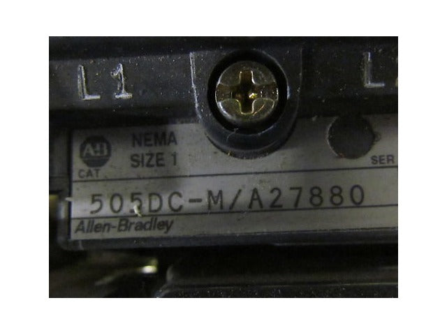 A-B Allen Bradley 505DC-M/A27880 Size 1 Motor Starter
