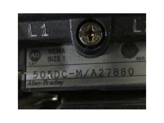 A-B Allen Bradley 505DC-M/A27880 Size 1 Motor Starter