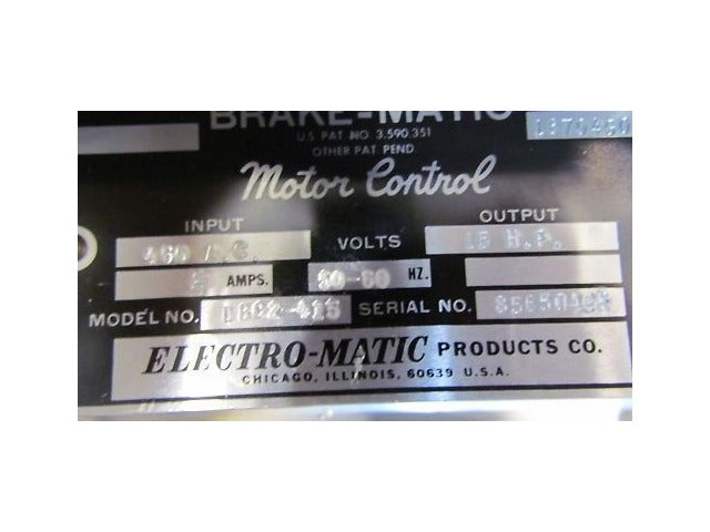 Electro Brake Matic Motor Control DBC2-415 NEW