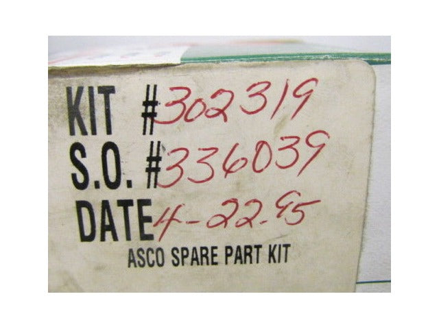 Asco Red Hat Valves 302319 Rebuild Kit NIB
