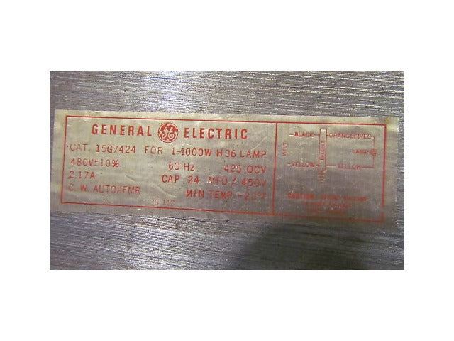 GE 15G7074W High Intensity Lamp Ballast 15G7024 Unused