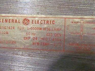 GE 15G7074W High Intensity Lamp Ballast 15G7024 Unused