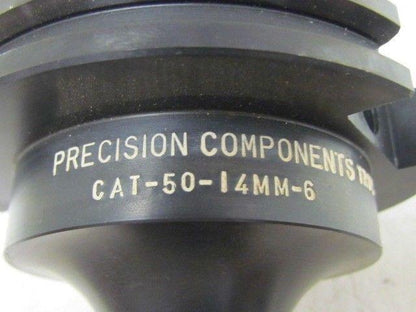 Precision Components Cat 50 V-Flange 6" Extended Length End Mill Holder 14 mm