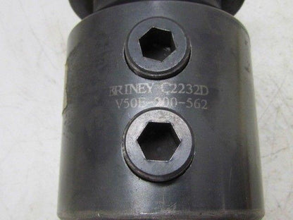 Briney C2232D V50E-200-562 Cat 50 2"End Mill Holder 5 1/2" Projection Coolant