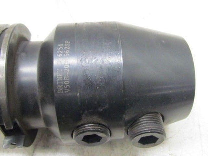 Briney V50E-200-562SP Cat 50 2" End Mill Holder 5 1/2" Projection Coolant