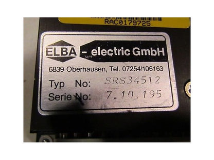 ELBA Electric SRS34512 Power Supply