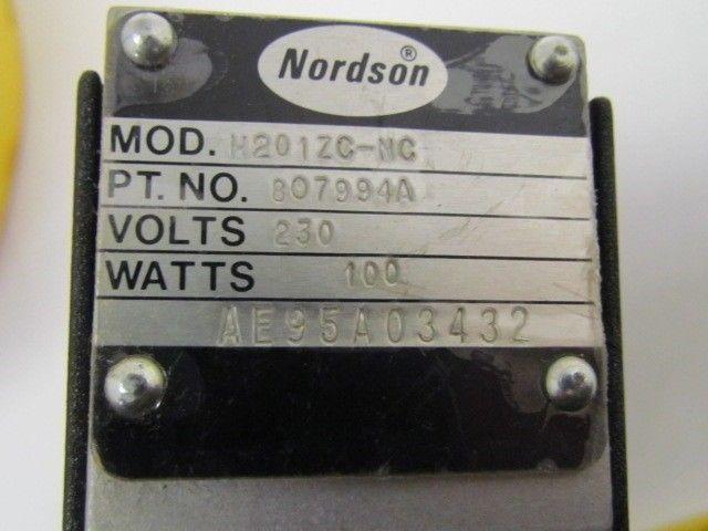 Nordson 807994A Single Outlet Applicator Head Mod H201ZC-NC 230V 100W 350 Degree