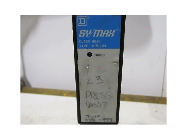 Square D Class 8030 RIM 144 Ser E130608-507-53