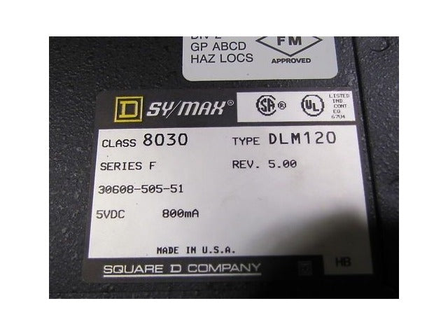 Square D Symax 8030 DLM 120 30608-505-51 Ser F New