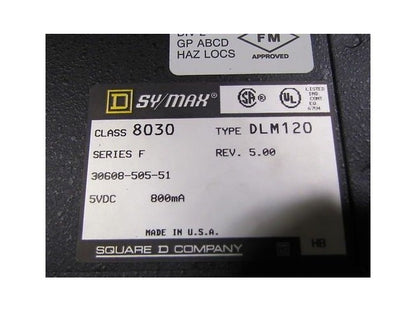 Square D Symax 8030 DLM 120 30608-505-51 Ser F New