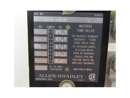 A-B Allen Bradley 810-A08B Inverse Time Relay NEW