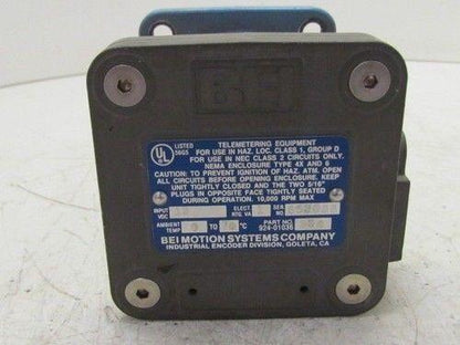 BEI Industrial Encoder M/N H38D-3140-T2-AB2C-7406M12-LED-SC-UL P/N 924-01036-354