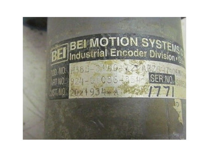 BEI Industrial Encoder M/N H38D-3140-T2-AB2C-7406M12-LED-SC-UL P/N 924-01036-354
