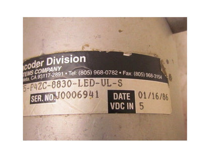 BEI Industrial Encoder H40B-10.000-M5-P4ZC-8830-LED-UL-S P/N 924-01018-017