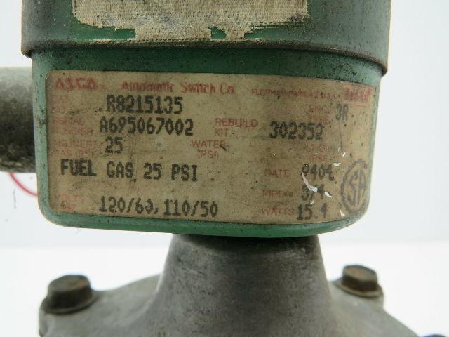Asco Red Hat R8215135 Solenoid Valve 3/4" NPT 120V 2W NC