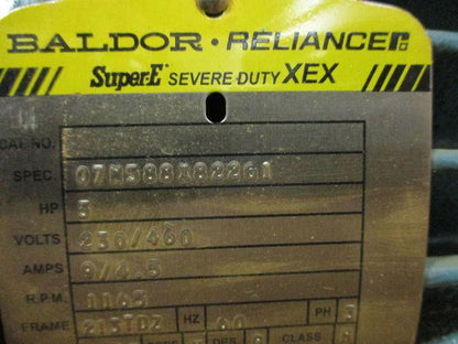 Baldor Super E Severe Duty Electric Motor 3 HP 230/460V 1165 RPM 213TDZ Frame