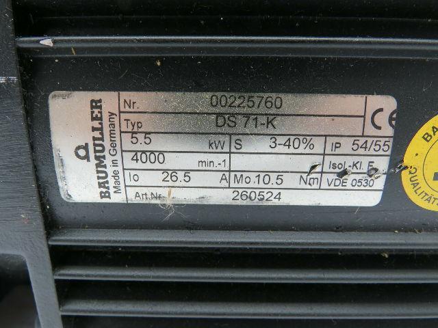 Baumuller DS 71-K Servo Motor 5.5KW
