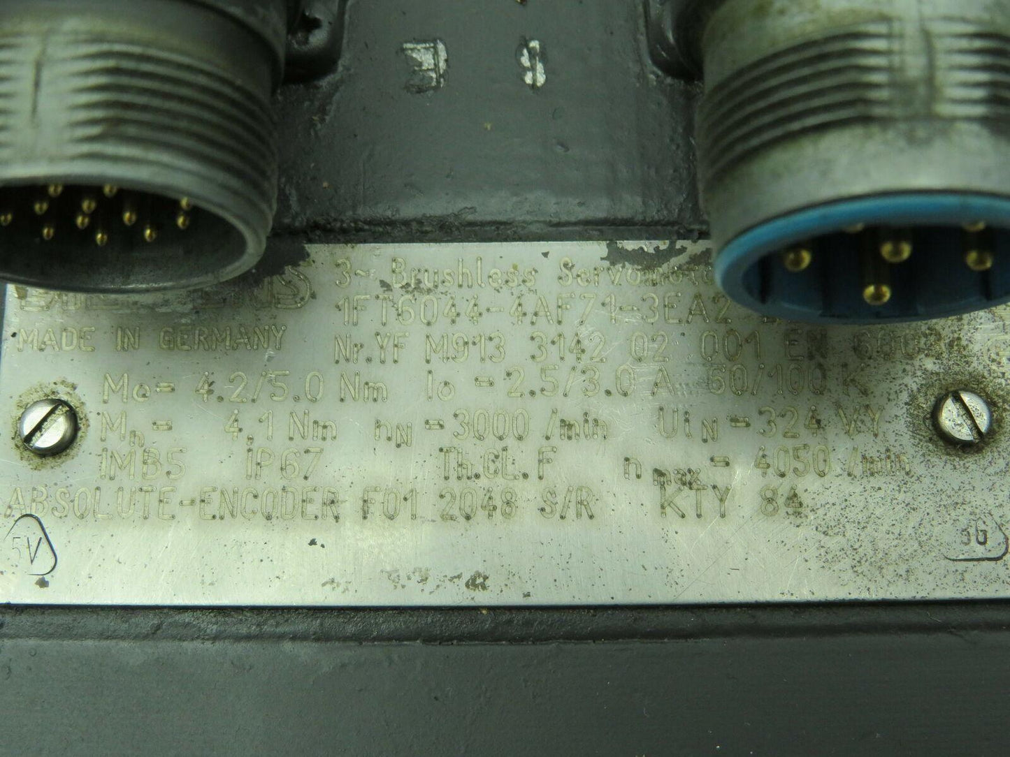 Siemens 1FT6044-4AF71-3EA2 3PH Brushless Servo Motor