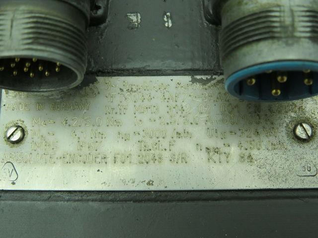 Siemens 1FT6044-4AF71-3EA2 3PH Brushless Servo Motor