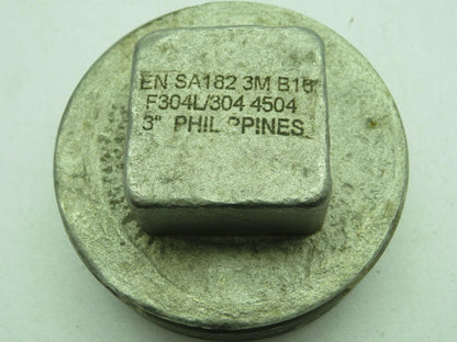 EN SA182 3M B16 F304L/304 4504 3" Stainless Steel Plug