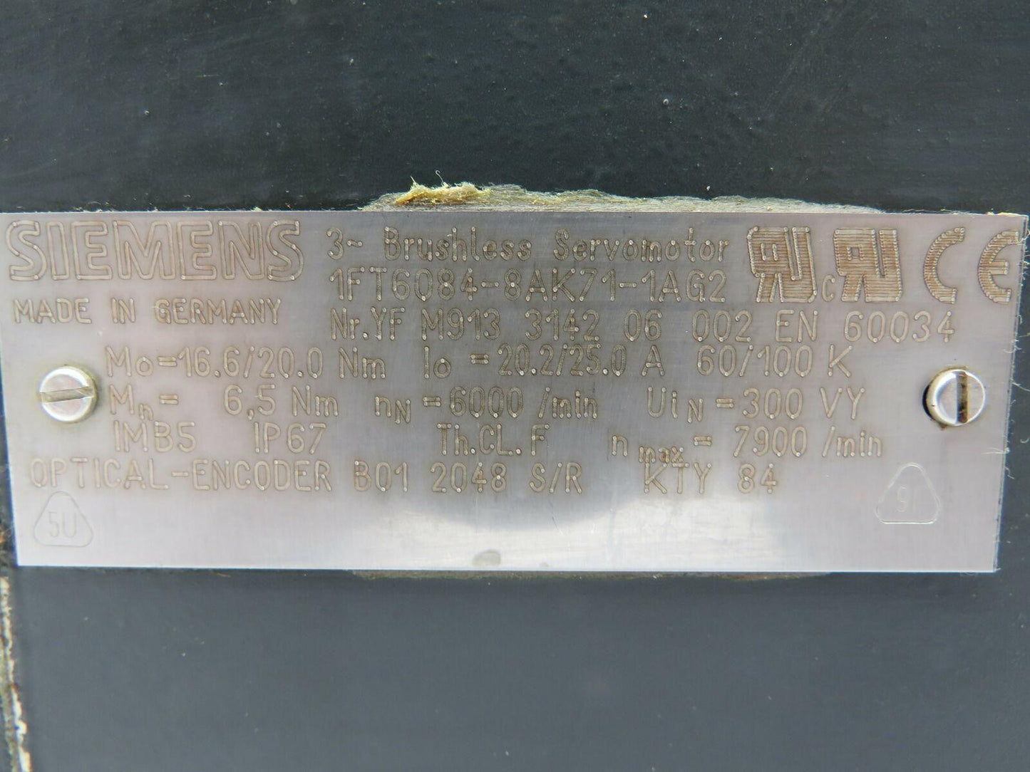 Siemens 1FT6084-8AK71-1AG2 Servo Motor