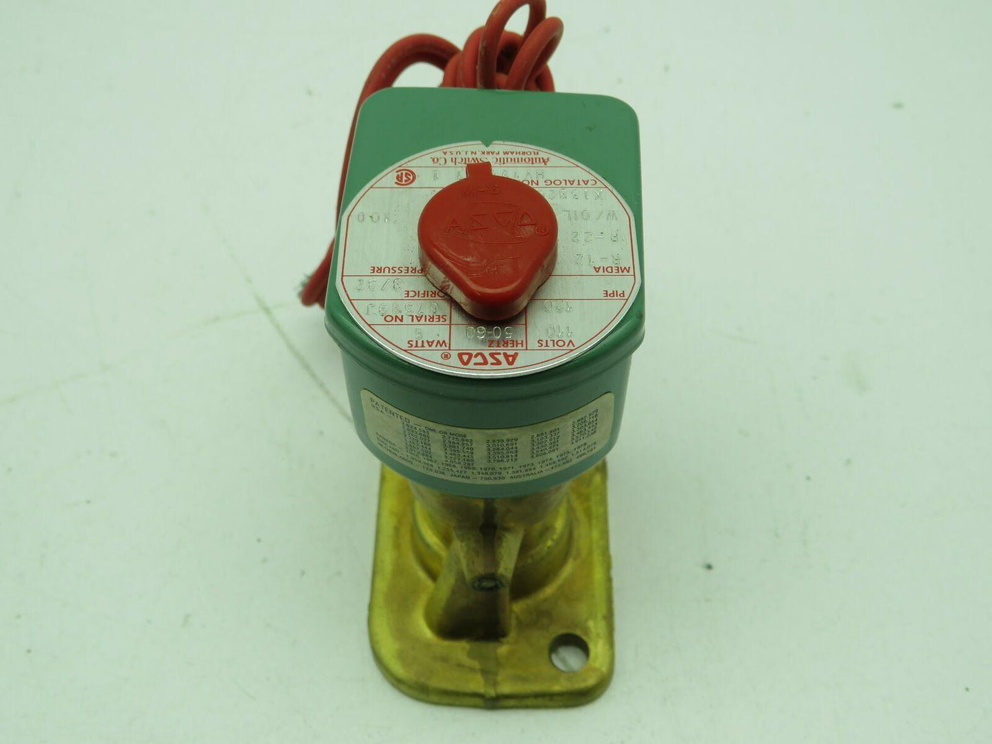 ASCO Red Hat HV198117 1 Solenoid Valve 3/32 Orifice