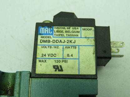 Mac 413A-00A-DM-DDAJ-2KJ Solenoid Valve W/DMB-DDAJ-2KJ 24VDC 5.4W