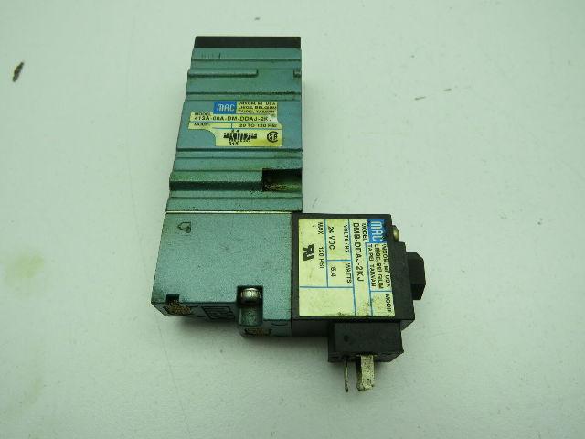 Mac 413A-00A-DM-DDAJ-2KJ Solenoid Valve W/DMB-DDAJ-2KJ 24VDC 5.4W