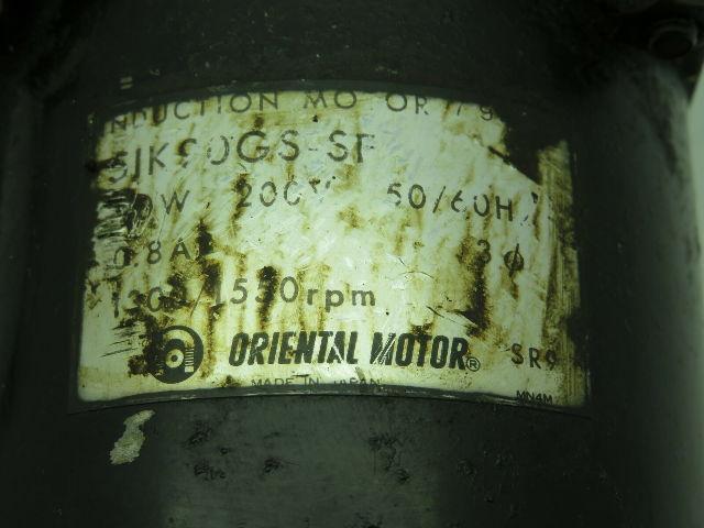 Oriental Motor 5IK90GS-SF Motor 200V 90W 3PH 1300/1550RPM