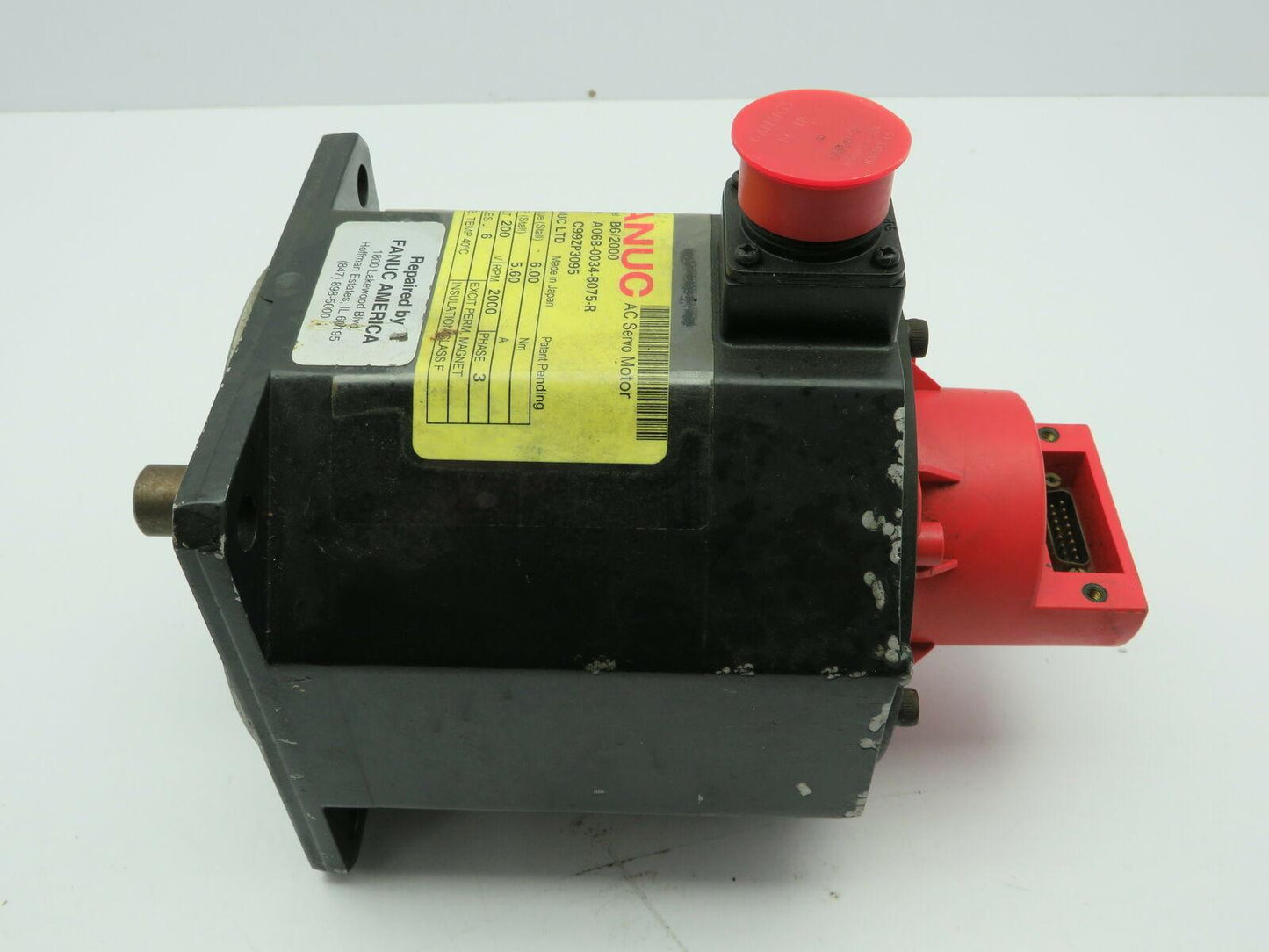 Fanuc A06B-0034-B075-R  AC Servo Motor 200V 3PH 2000 RPM