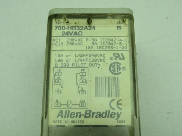 Allen-Bradley 700-HB32A24 Series B Relay LOT OF 3