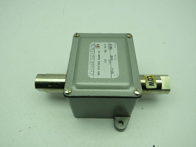 United Electric Controls 8542 Type J21KD Pressure Switch  0-25PSI  20A 125/250Va