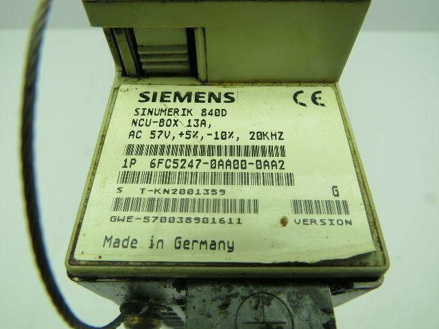 Siemens 6FC5247-0AA00-0AA2 Sinumerik 840D 57VAC Version G